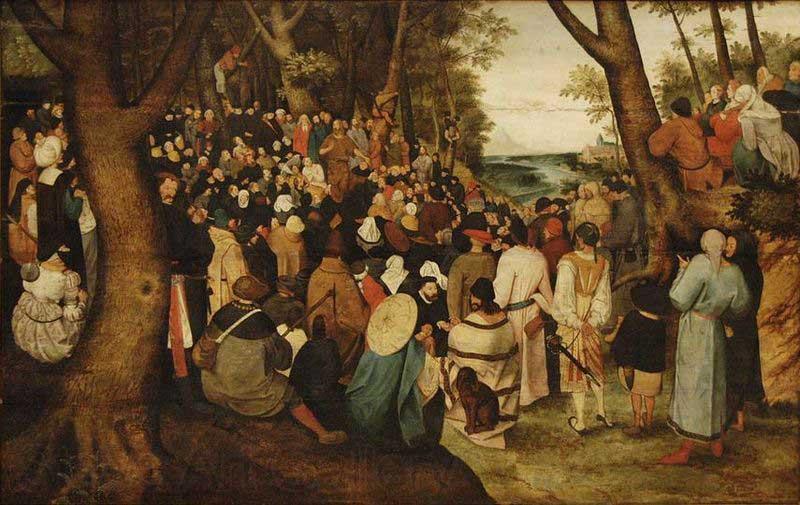 Pieter Brueghel the Younger The Preaching of St. John the Baptist. Spain oil painting art